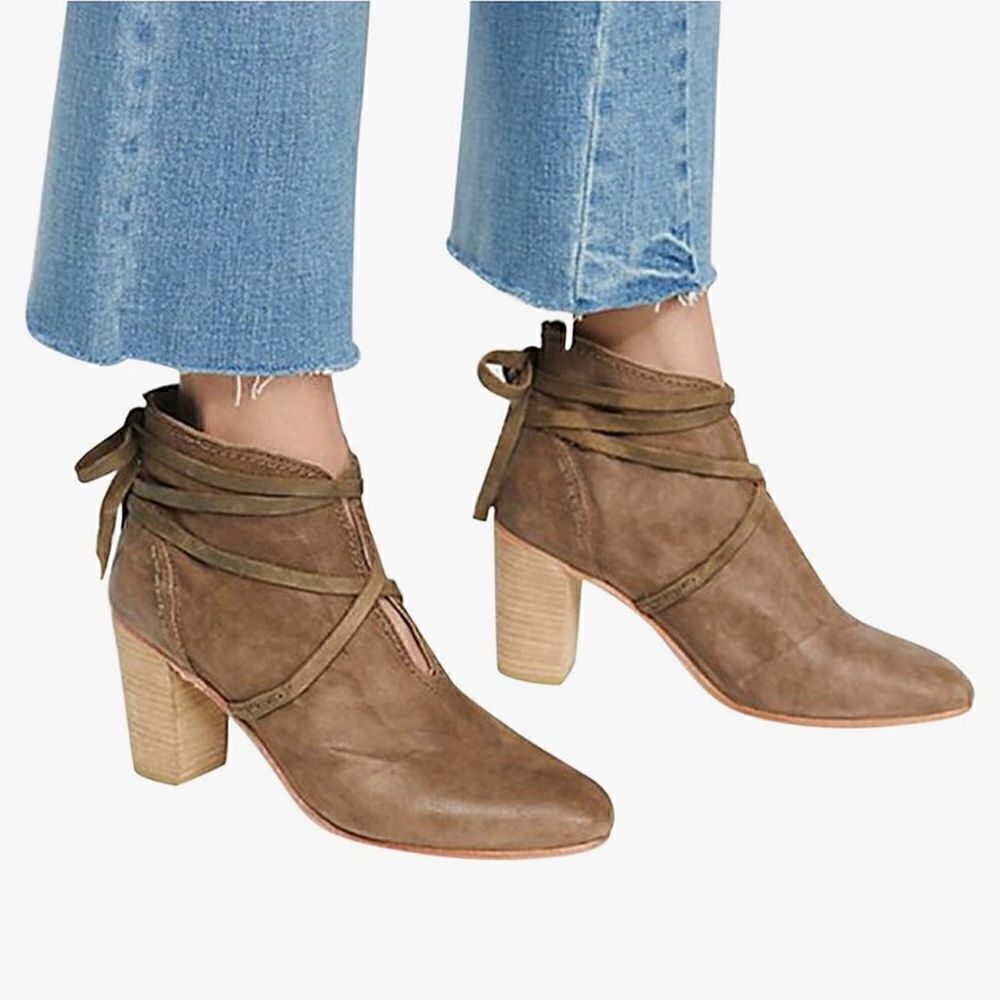 Free People | wrap around heel boot